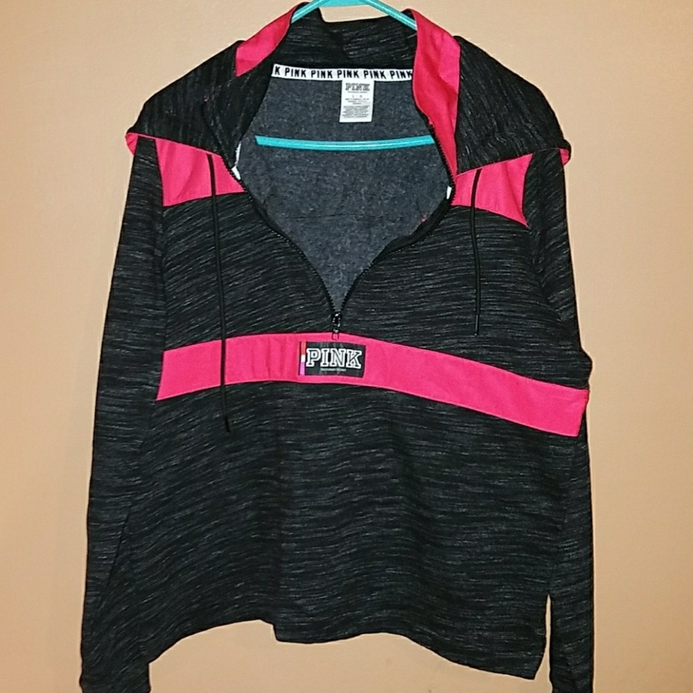 SOLD - VS Pink Hooded Pullover - Size Lg